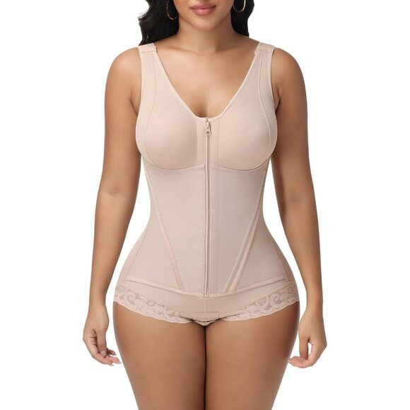 Women's Stage 2 Body Shaper Tan Tummy Control Post Surgery Shapewear Garment